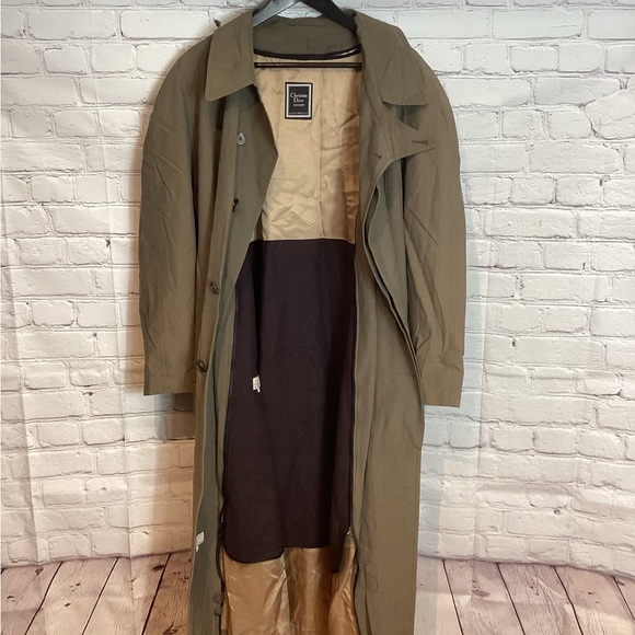 CHRISTIAN DIOR MONSIEUR DOUBLE BREASTED ARMY GREEN TRENCH COAT W/LINER EUC SZ40R - Picture 3 of 7